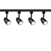 4x Lampa szynowa czarna mini GU10 1-fazowa + 2 szyny 1m + łącznik do wyboru