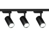 3x Lampa szynowa czarno srebrna GU10 1-fazowa + szynoprzewód 1,5m