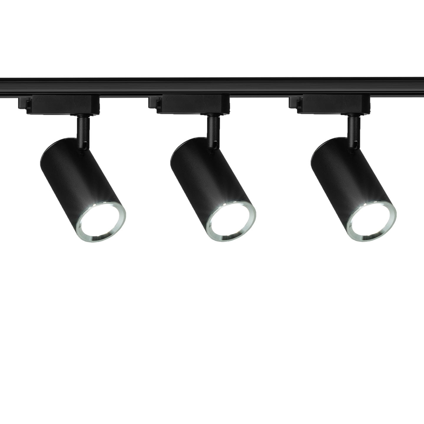 3x Lampa szynowa czarno srebrna GU10 1-fazowa + szynoprzewód 1,5m