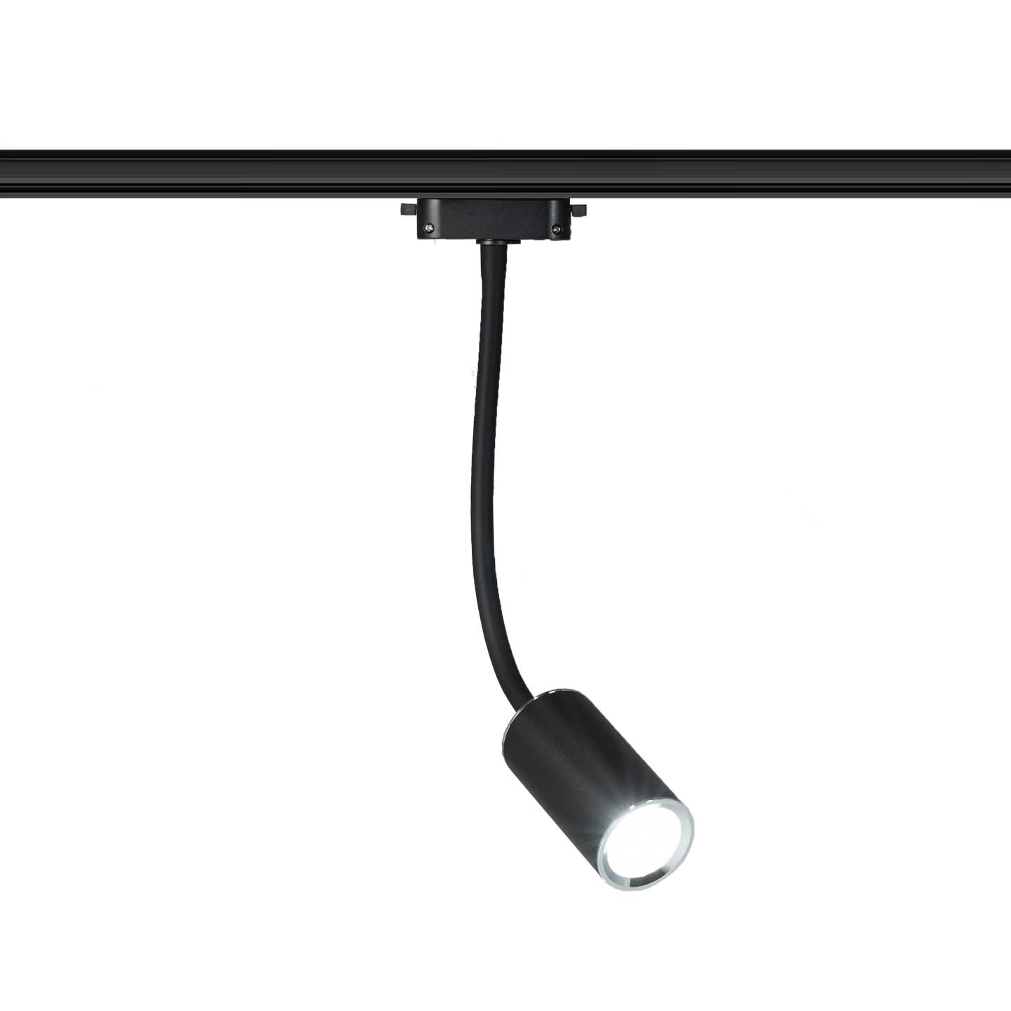 Lampa szynowa giętka czarno srebrna GU10 1-fazowa