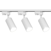 3x Reflektor na szynoprzewód biały 10cm GU10 1-fazowy + szynoprzewód 1,5m