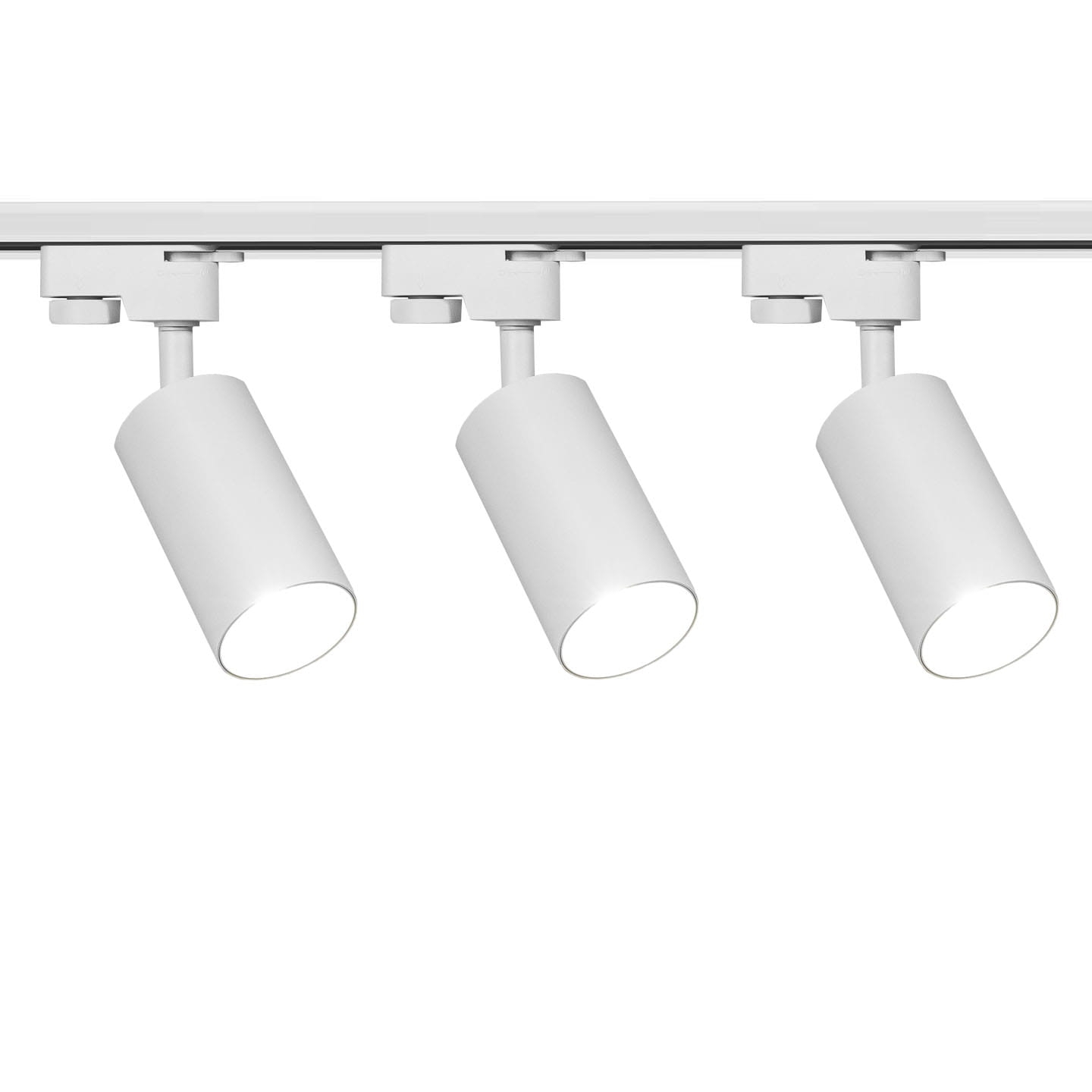 3x Reflektor na szynoprzewód biały 10cm GU10 1-fazowy + szynoprzewód 1,5m