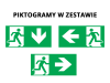 Piktogramy dołączone do oprawy awaryjnej Orion 100 LED