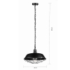 Lampa industrialna wisząca czarna C2 loft 1xE27