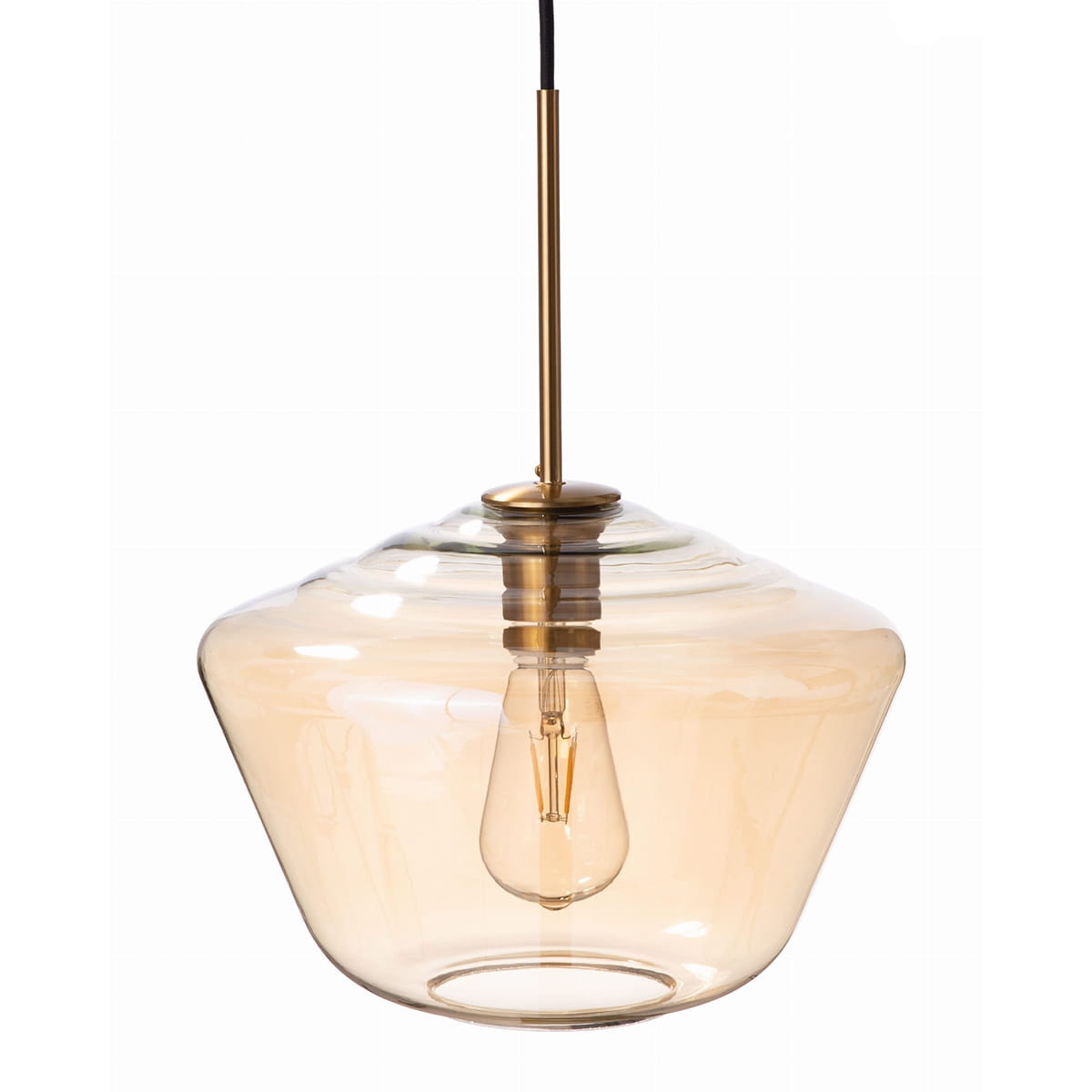 Lampa wisząca szklana PARIS bursztynowa