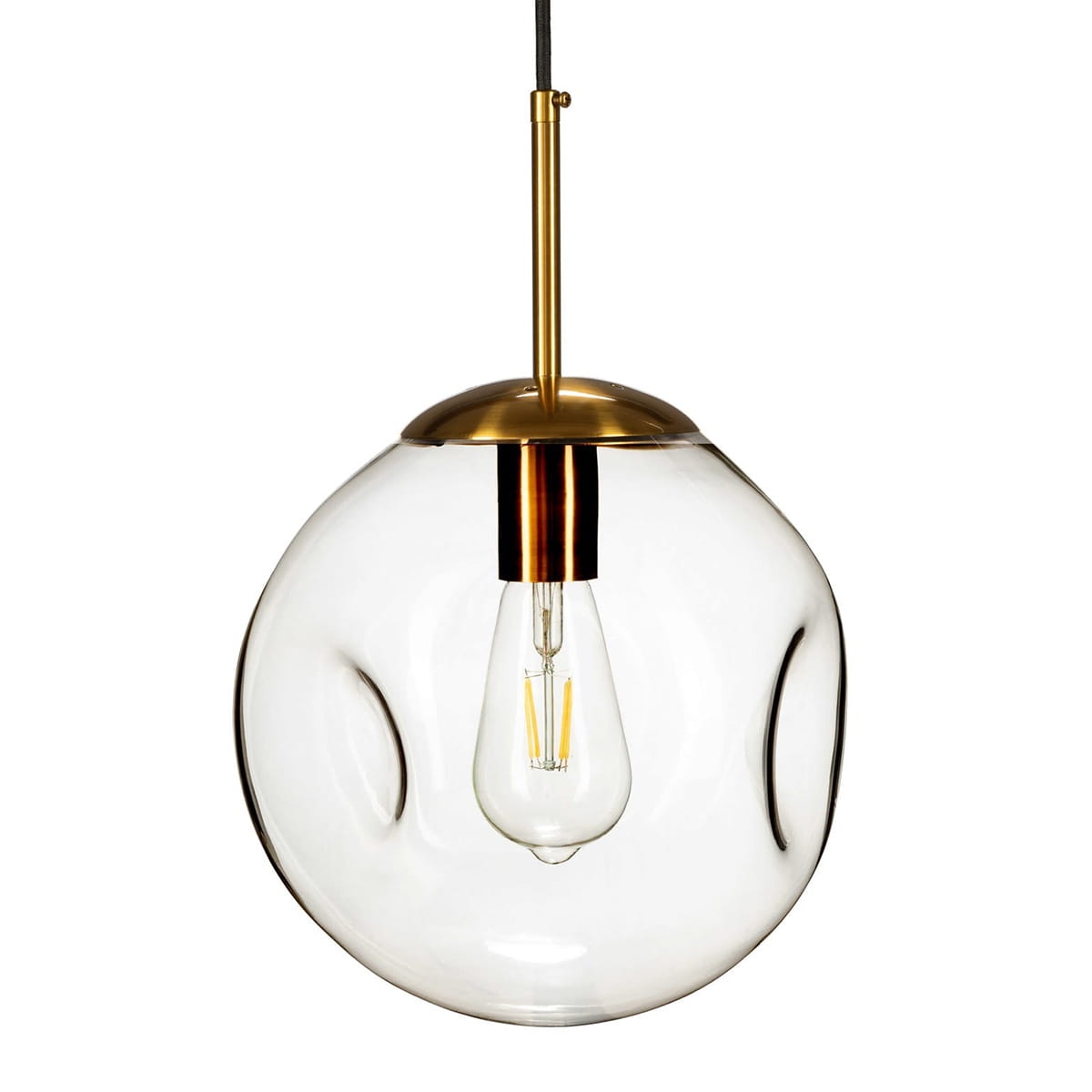 Lampa wisząca kula szklana LAVA przezroczysta