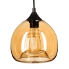 Lampa wisząca kula szklana ONYX bursztynowa