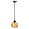 Lampa wisząca kula szklana ONYX bursztynowa