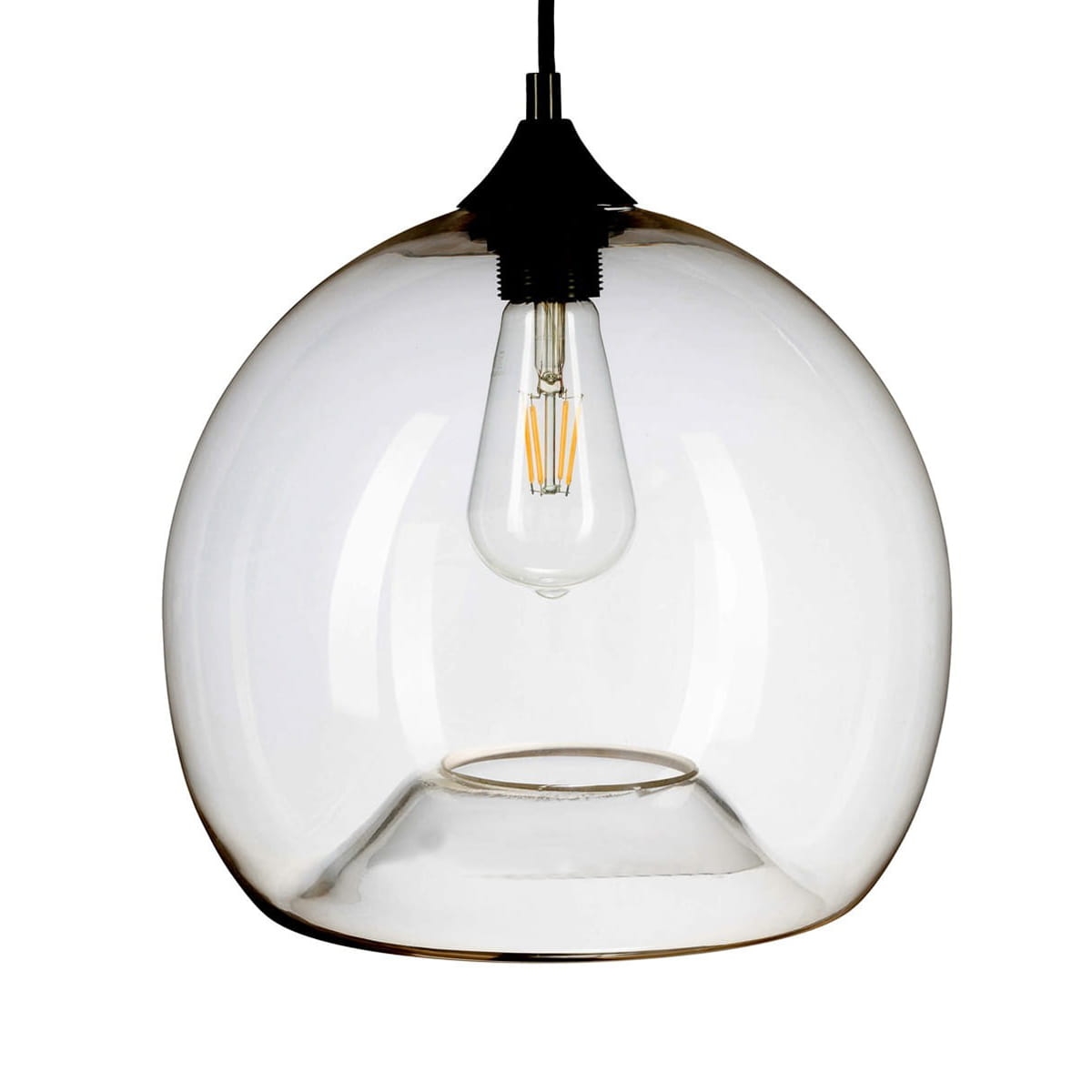 Lampa wisząca kula szklana ONYX przezroczysta