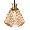 Lampa wisząca kryształowa szklana bursztynowa