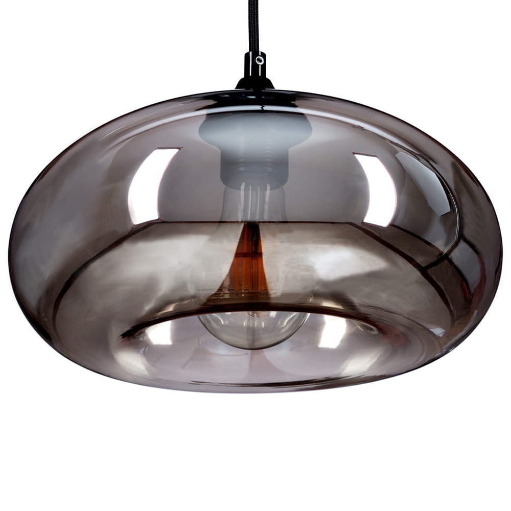 Lampa wisząca szklana CAIRO grafitowa