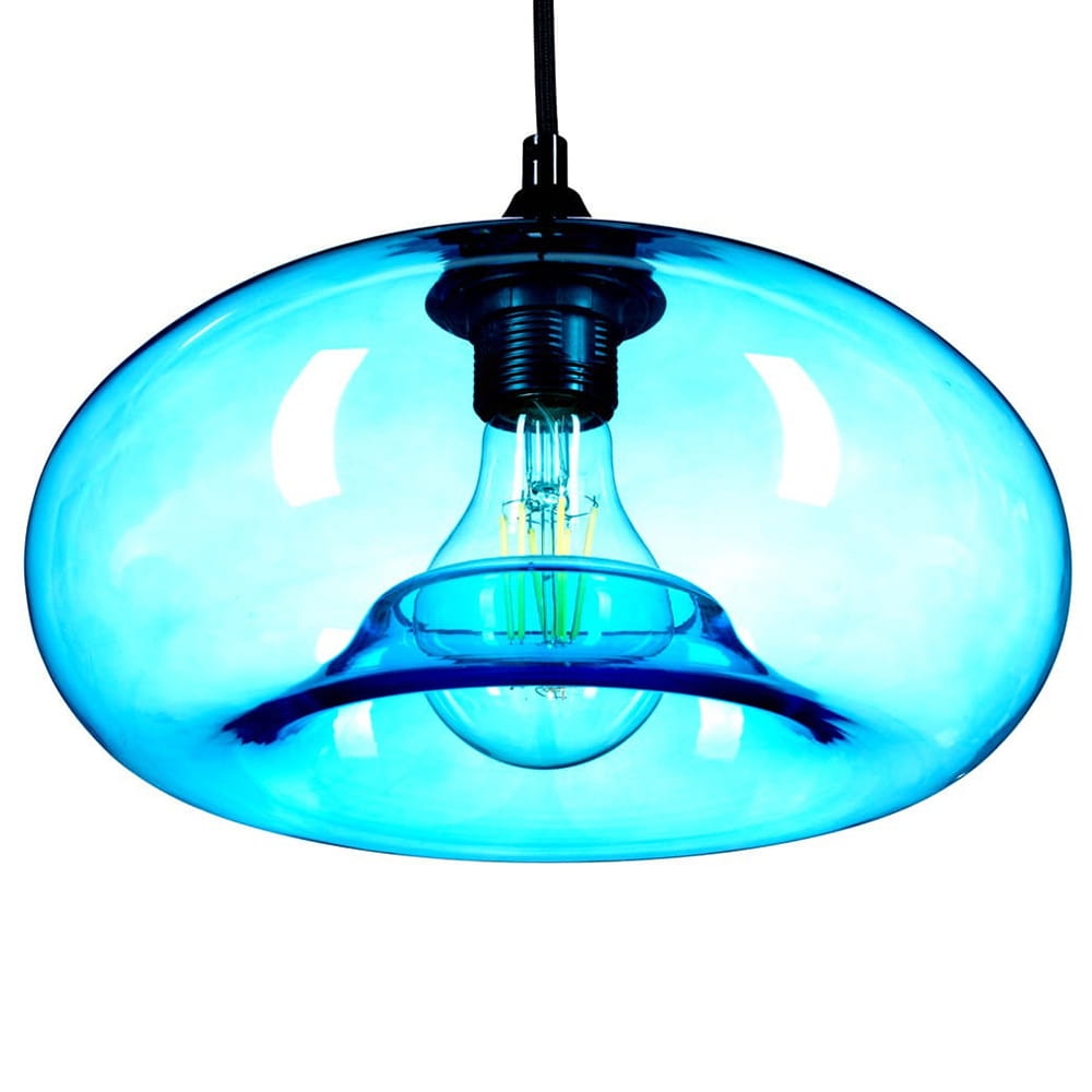 Lampa wisząca szklana CAIRO niebieska