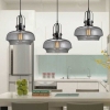 Lampa wisząca szklana ASANA szara