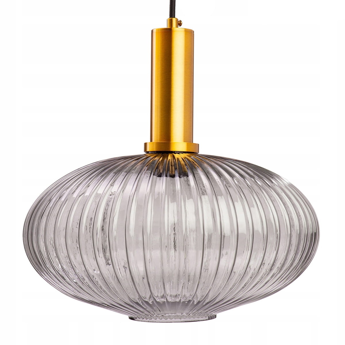 Lampa wisząca szklana retro MODERNA szara