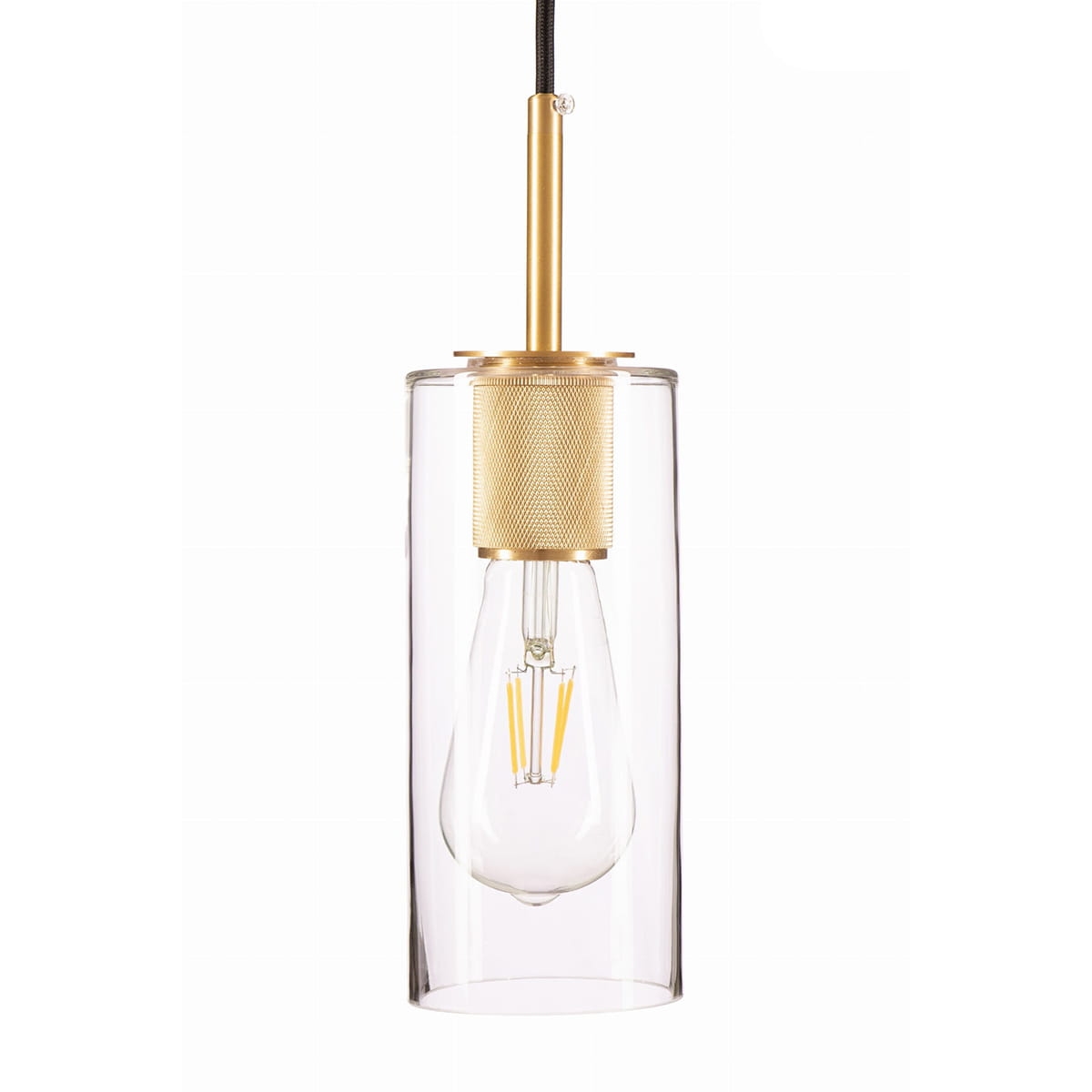 Lampa wisząca tuba szklana 10cm MADRID przezroczysta