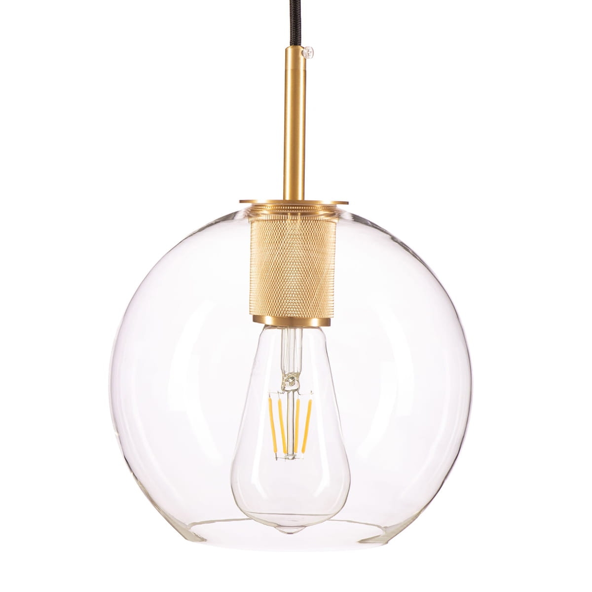 Lampa wisząca kula szklana 20cm MADRID przezroczysta