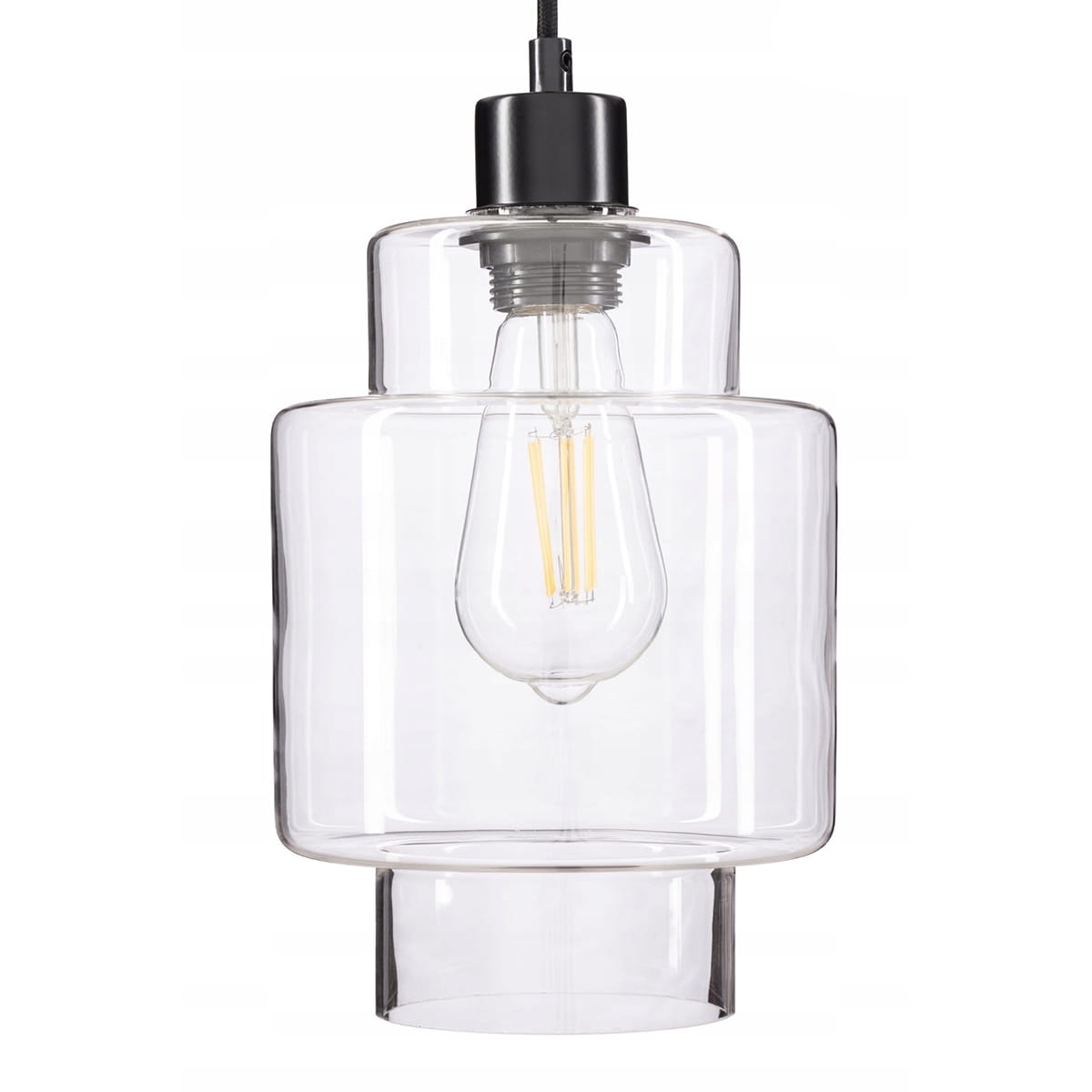 Nowoczesna lampa wisząca szklana przezroczysta