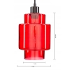 Nowoczesna lampa wisząca szklana czerwona