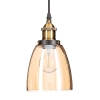 Lampa wisząca szklana kubełek bursztynowa