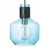 Lampa wisząca szklana niebieska lustrzana