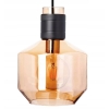 Lampa wisząca szklana bursztynowa lustrzana