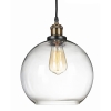 Lampa wisząca kula szklana 25cm przezroczysta