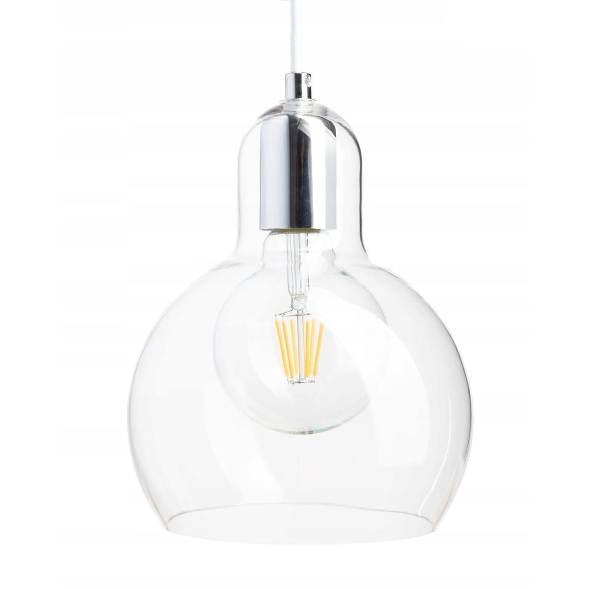 Lampa wisząca szklana PERA przezroczysta