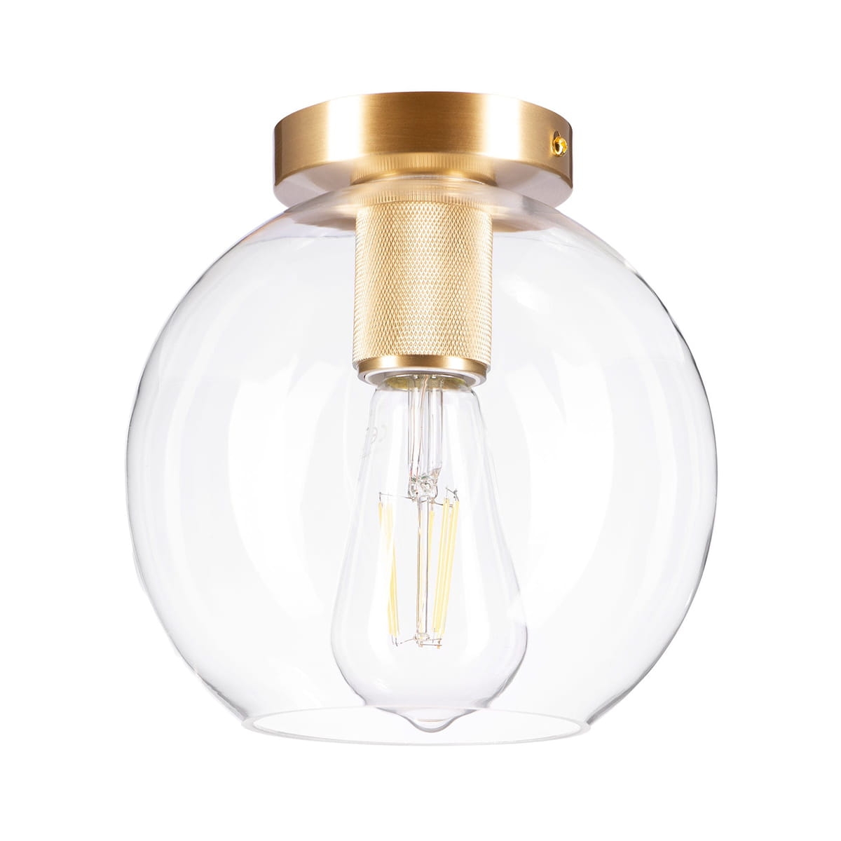 Lampa przysufitowa szklana kula MADRID przezroczysta