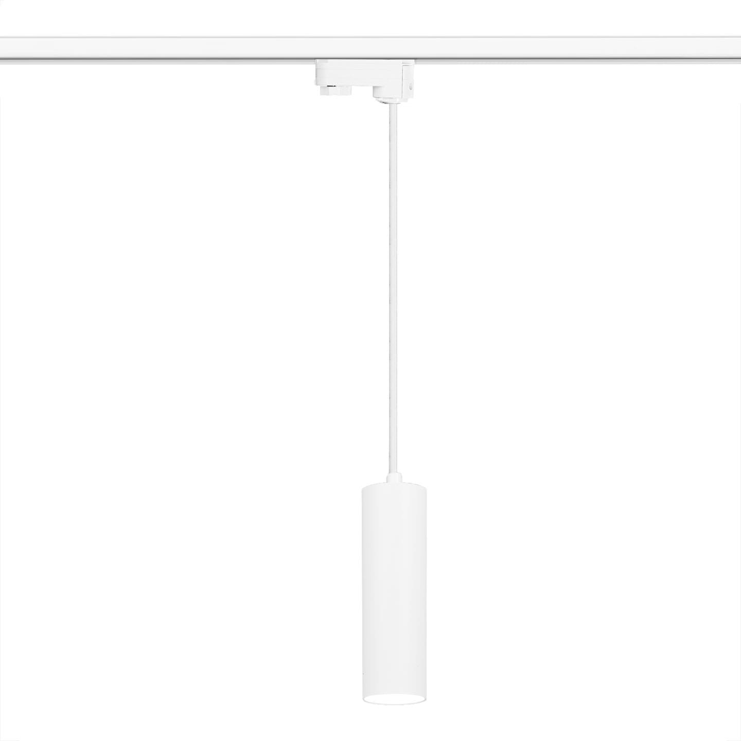 Lampa szynowa wisząca PIPE biała 3-fazowa