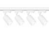 4x Lampa szynowa PIPE ring biała 3-fazowa + szyny i łącznik do wyboru