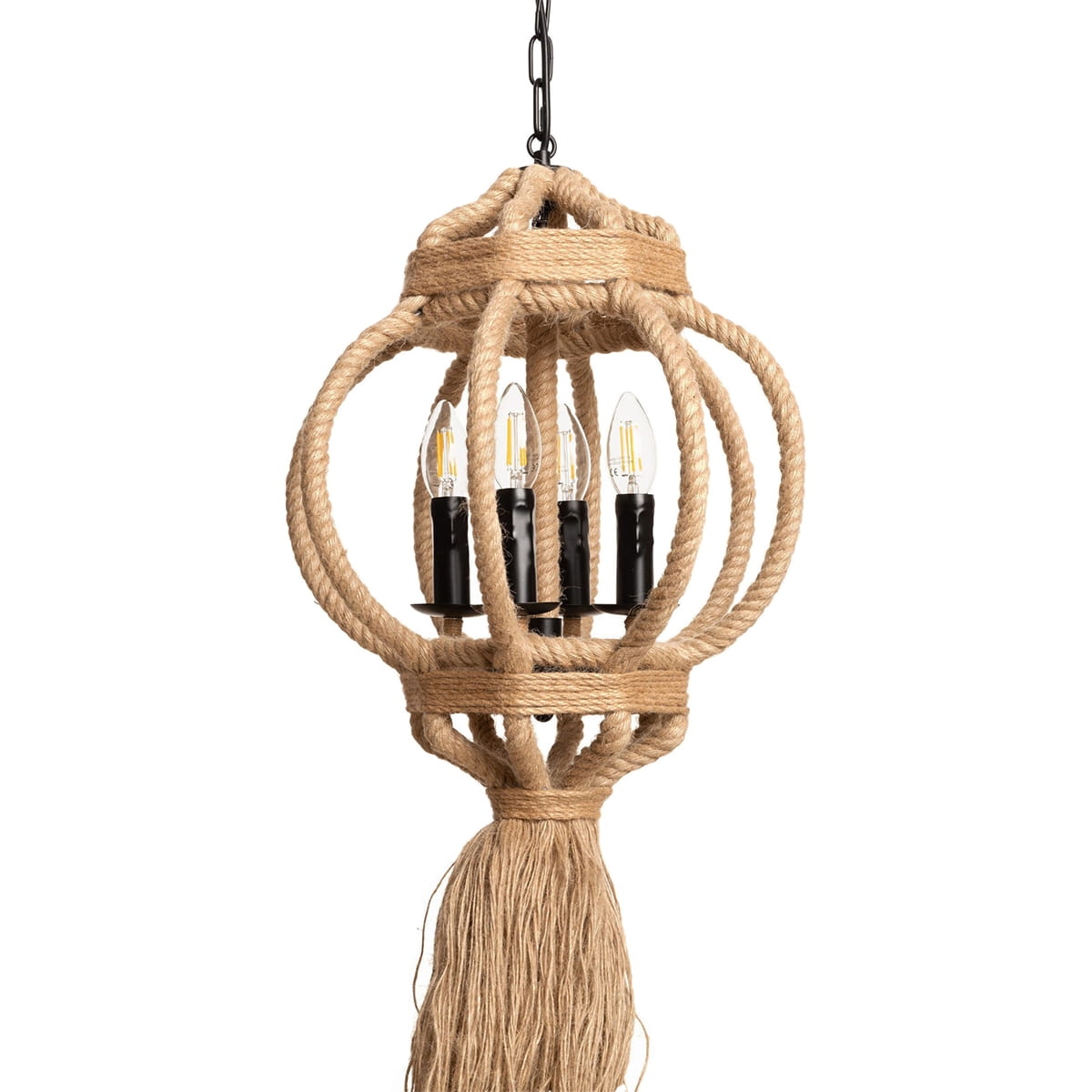 Lampa wisząca boho BALI jutowa