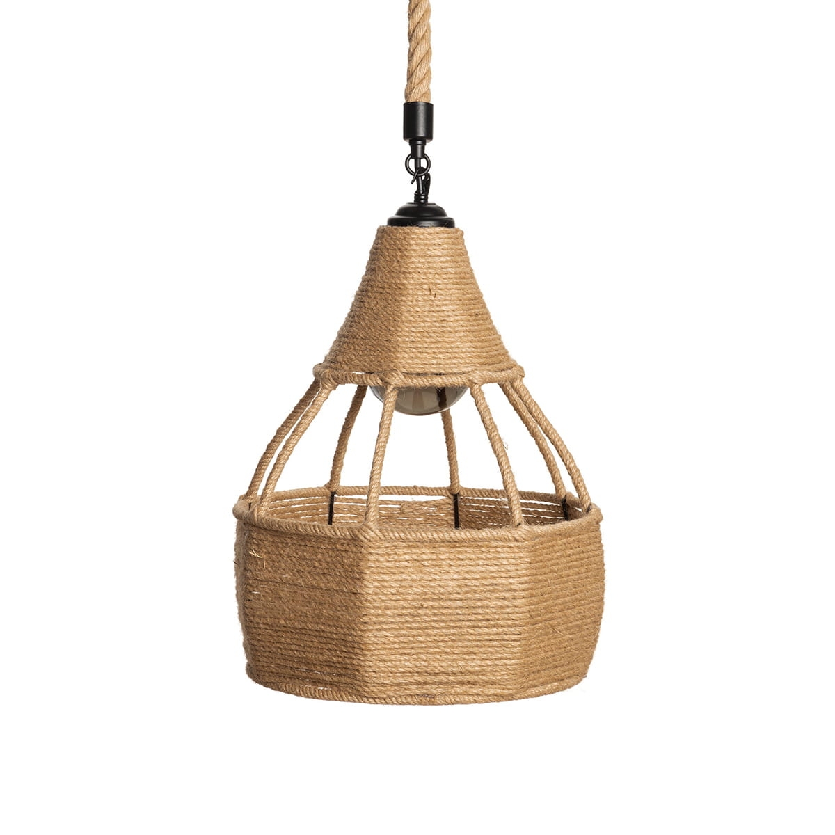 Lampa wisząca boho DEWA jutowa