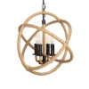 Żyrandol boho okrągły 45cm ORBIT lina jutowa 4xE14