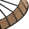 Żyrandol BOHO metalowy czarny z liną jutową duży 40cm