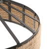 Żyrandol BOHO metalowy czarny z liną jutową duży 40cm