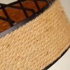 Żyrandol BOHO metalowy czarny z liną jutową średni 30cm