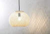 Lampa wisząca boho naturalna okrągła z bambusowej plecionki