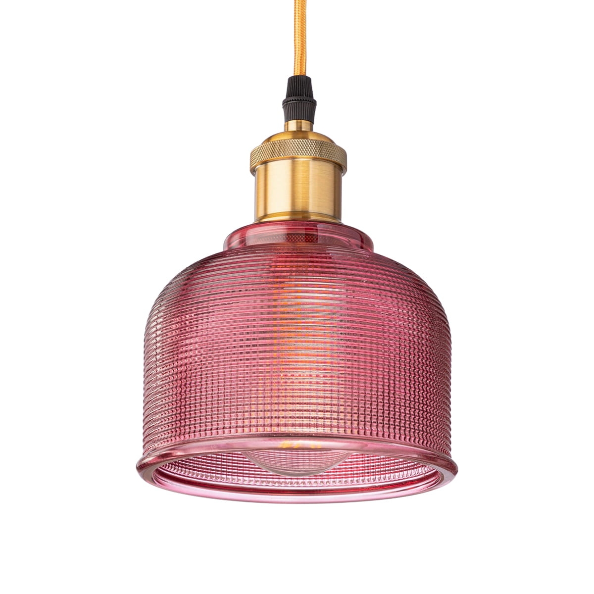 Lampa wisząca szklana BELL czerwona