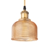 Lampa wisząca szklana BELL bursztynowa