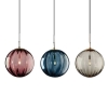 Lampa wisząca kula szklana PANDORA bordowa