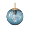 Lampa wisząca kula szklana PANDORA niebieska