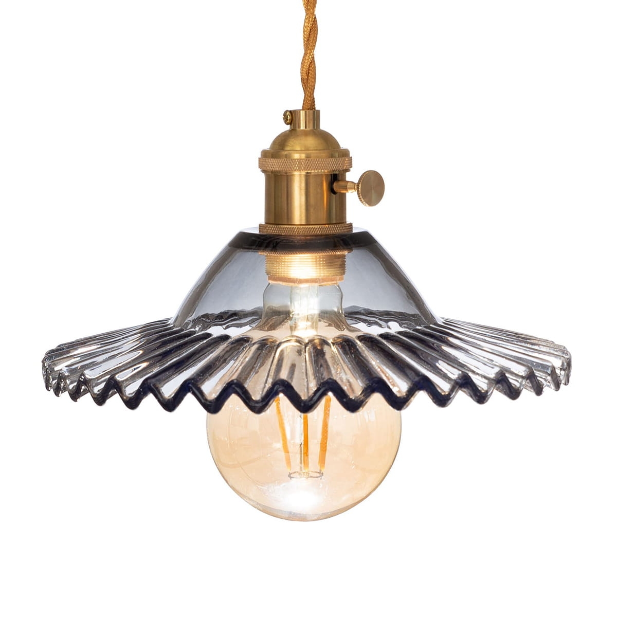 Lampa wisząca szklana BALERINA grafitowa