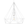 Lampa wisząca druciana LOFT GEO biała