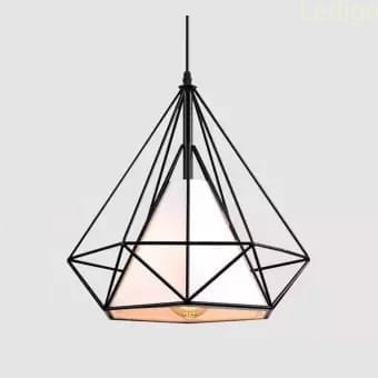 Lampa wisząca druciana LOFT GEO S czarna