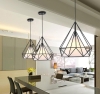 Lampa wisząca druciana LOFT GEO S czarna
