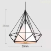 Lampa wisząca druciana LOFT GEO S czarna