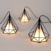 Lampa wisząca druciana LOFT GEO S czarna