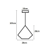 Lampa wisząca druciana LOFT GEO S czarna