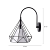 Kinkiet druciany czarny LOFT GEO