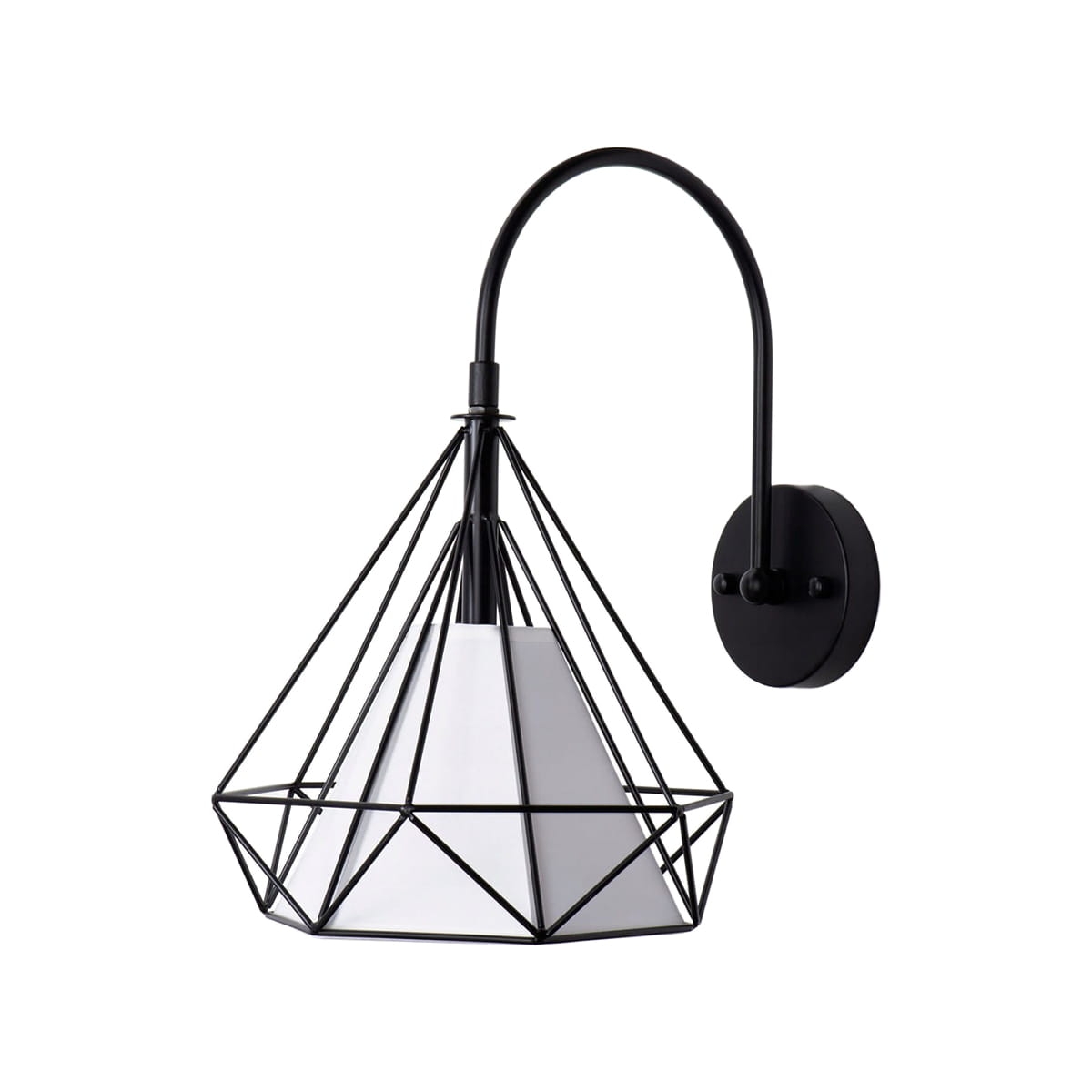 Kinkiet druciany czarny LOFT GEO
